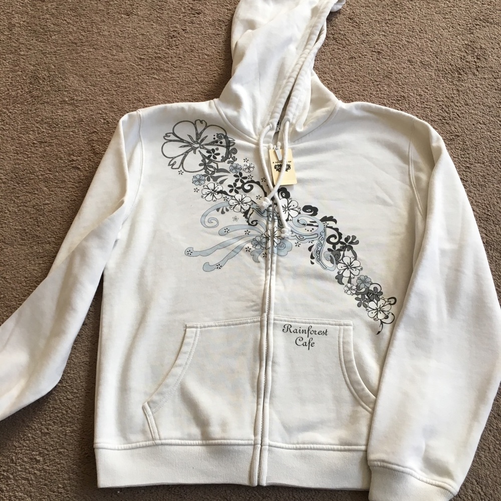 Rainforest Cafe Blue Grey Hoodie Jacket